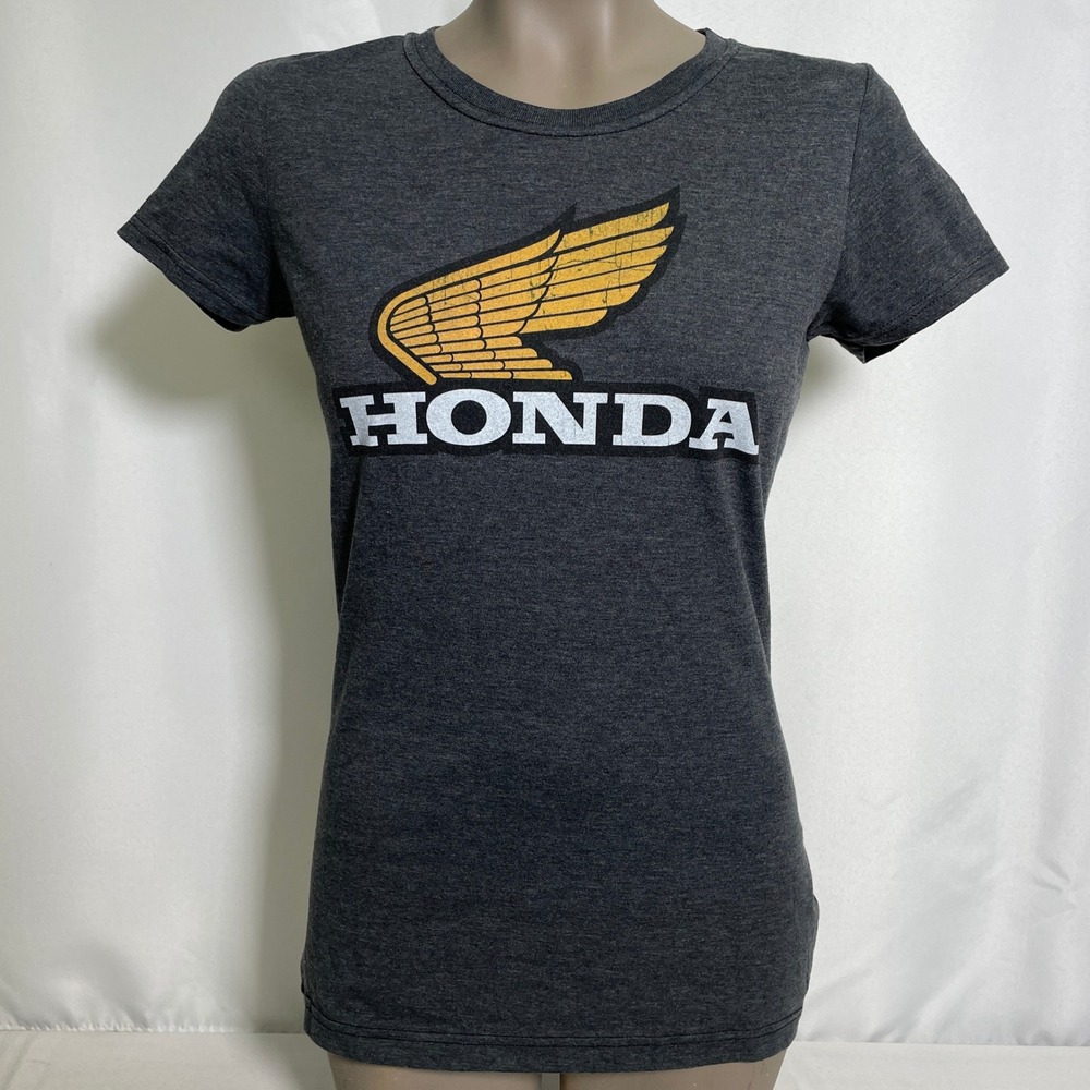 Honda Classic Charcoal Gray Gold Wing T-Shirt Women's LARGE